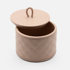 Jana Diamonds Leather Round Box, Blush Pink