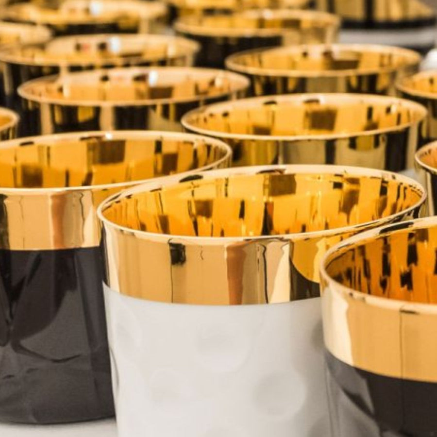 Champagne Goblet White, Dot-Pattern Relief