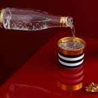 Sip-of-Gold Cross Stripes Champagne Goblet