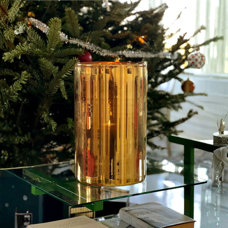 Gold Hurricane Lamp, Large