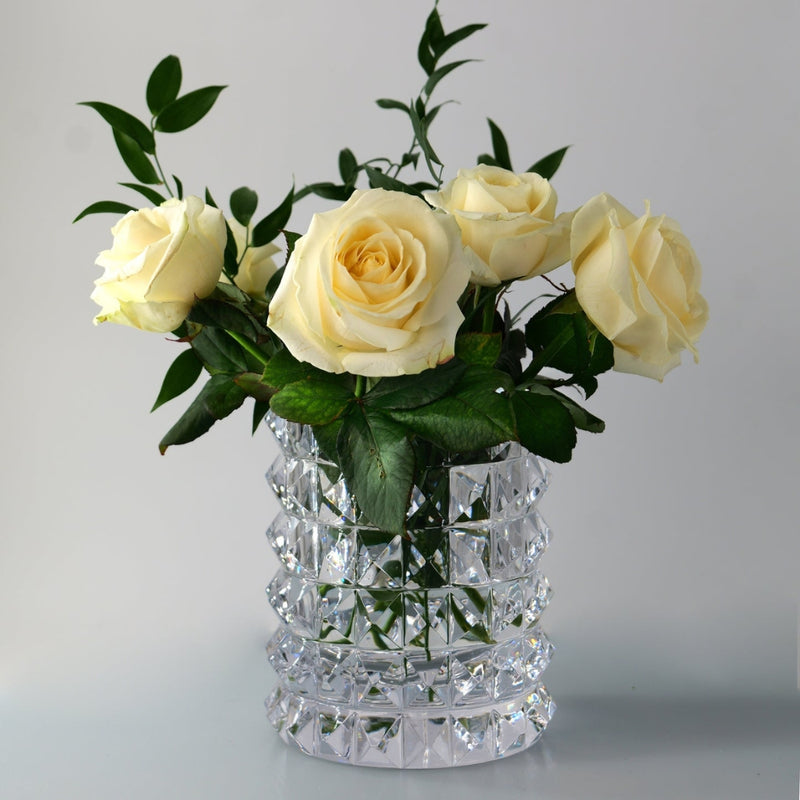 Stud Crystal Hurricane Lamp, Medium