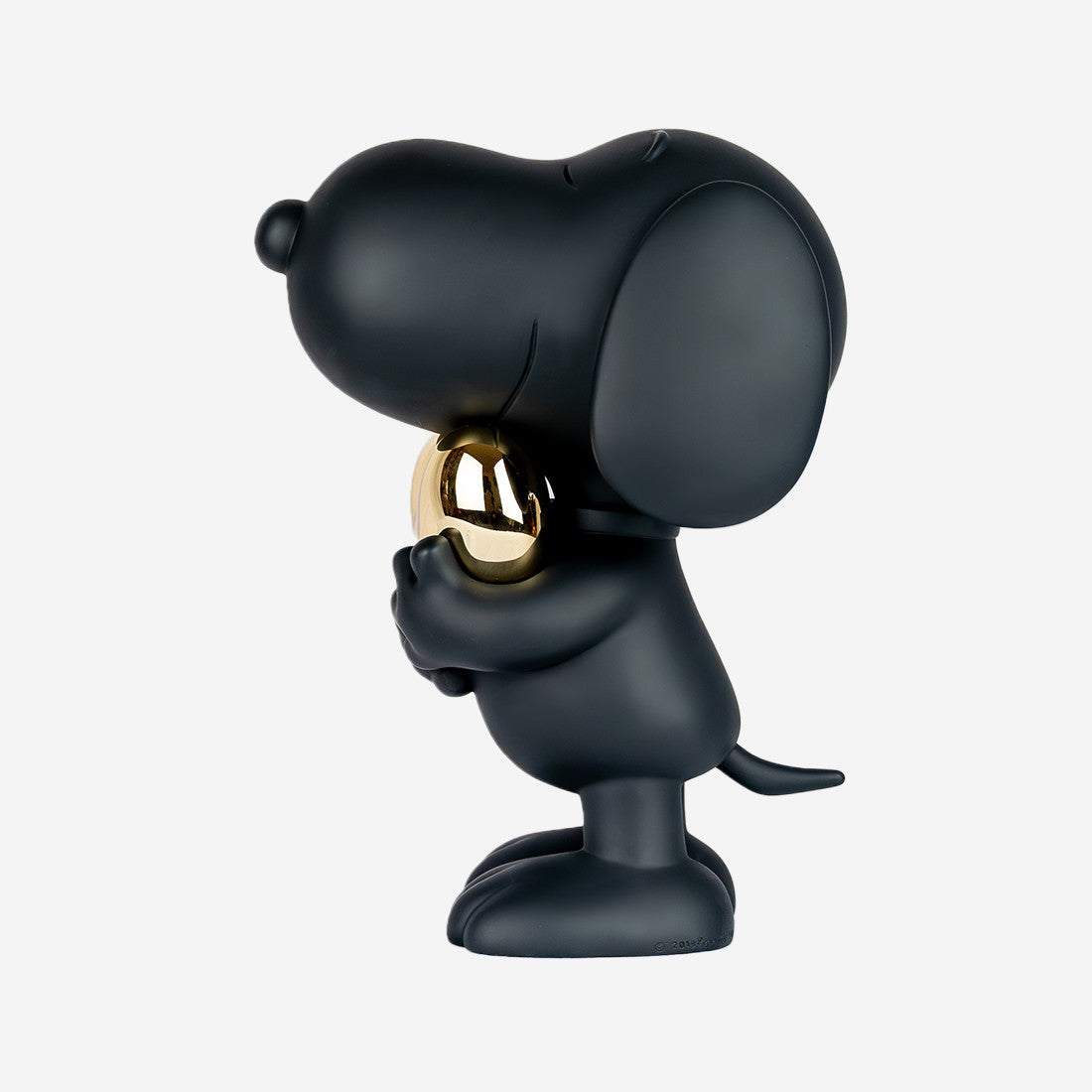 Snoopy Heart Small Figurine - Black/Gold