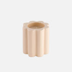 The Socialite Family Candela woodfire scented candle in a cream ceramic vessel, 240g, front view