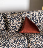 The Socialite Family Carino leopard jacquard rectangular cushion, 50x30cm, styled in a room setting 2
