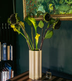 The Socialite Family Duetto Solo vase in beige ceramic, 27cm, styled in a room setting