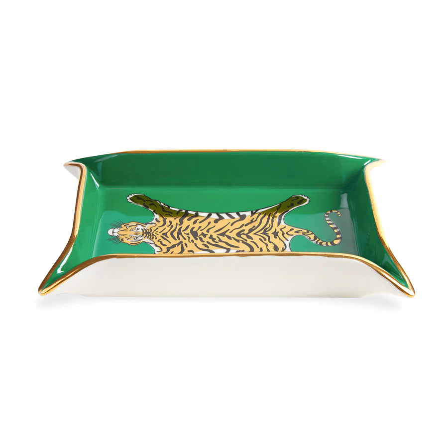 Tiger Valet Tray - Porcelain Catchall Dish