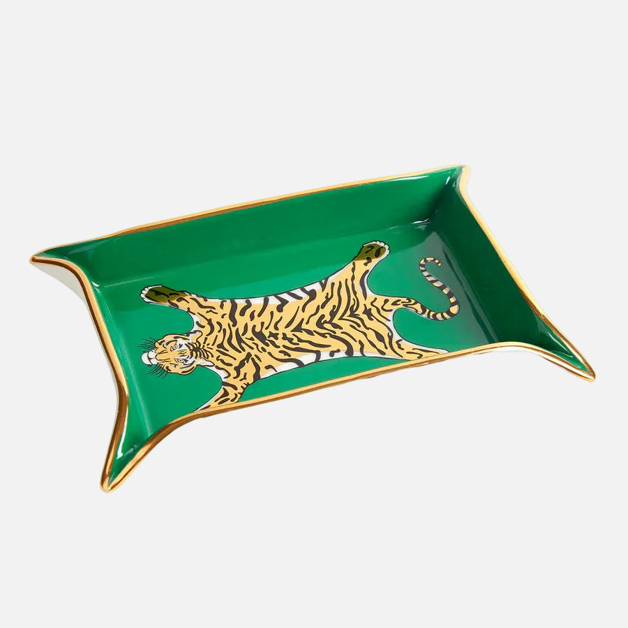Tiger Valet Tray - Porcelain Catchall Dish