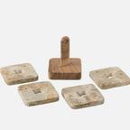 Marble Coaster Set of 4 – Natural/Beige