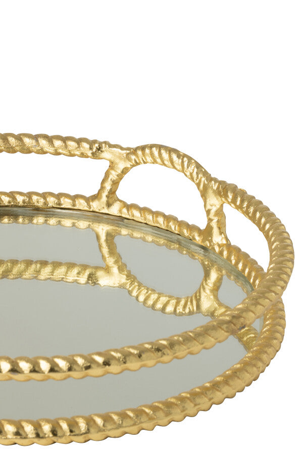 Gold Aluminium Tray – Large Decorative Home Accessory