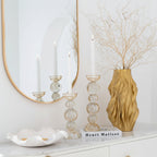 Large Champagne Glass Candle Holder – Tall Decorative Candlestick