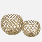 Gold Aluminium Candle Holder – Large Decorative Accent