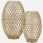 Small Gold Aluminum Floor Vase – Modern Decorative Vase