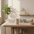 Marble Toothbrush Holder – Beige Cylinder