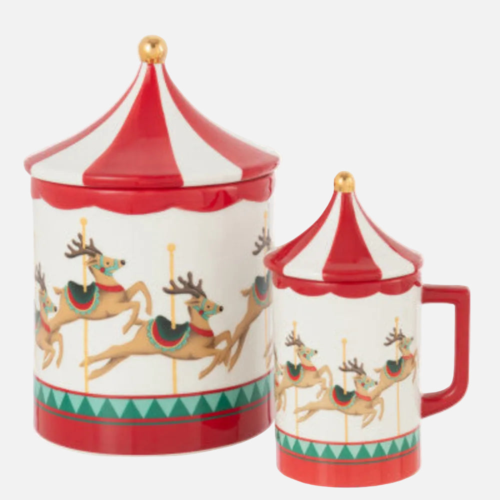 Carousel Decorative Jar – Multicolored Dolomite