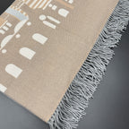 Vinas Burj Palm Trees Cashmere Wool Throw, weave detail