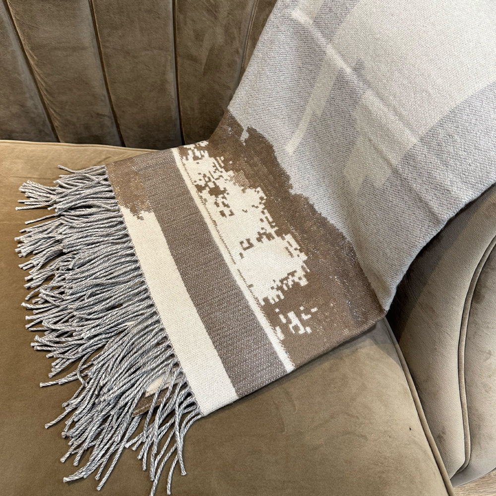 Dubai Cityscape Cashmere Wool Throw, 140x180cm