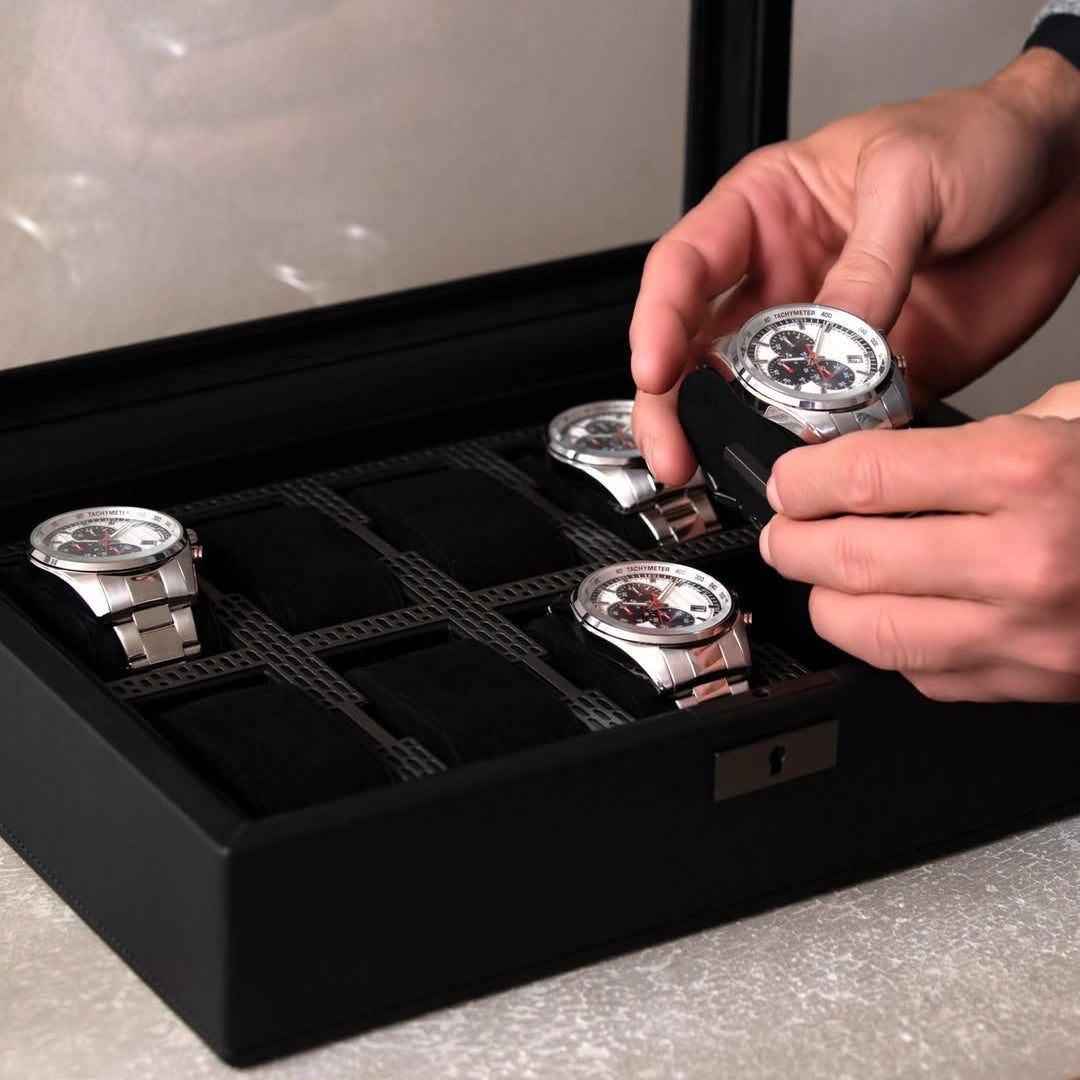 Axis 10 Piece Watch Box, Black