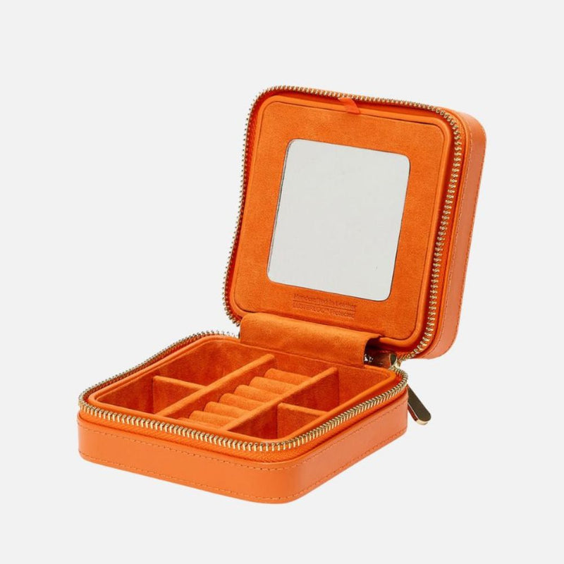 Maria Small Zip Case, Tangerine, 12x12.5cm