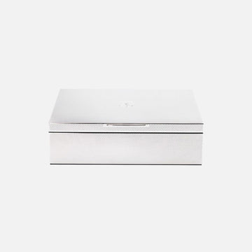 Silver Large Watch Jewellery and Legacy Box, 31.8x24.8cm