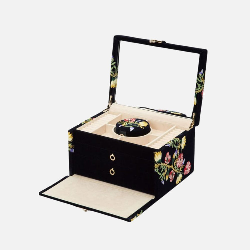 Zoe Medium Jewellery Box, Indigo, 28.9x23cm