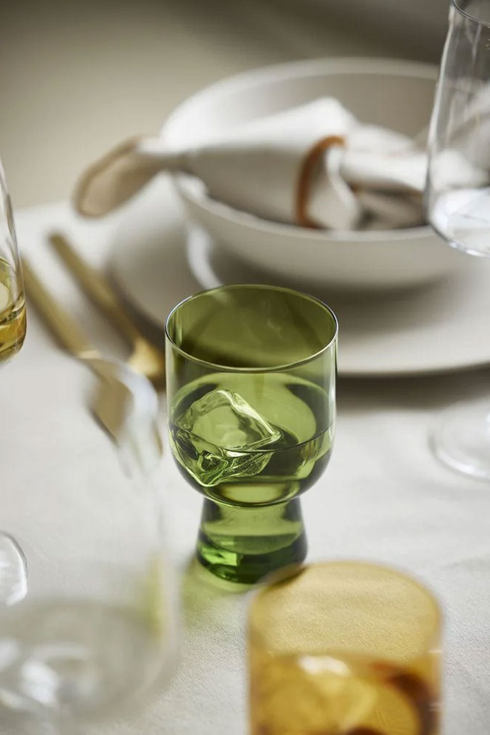 Coloured Glass Tumbler, Set of 6